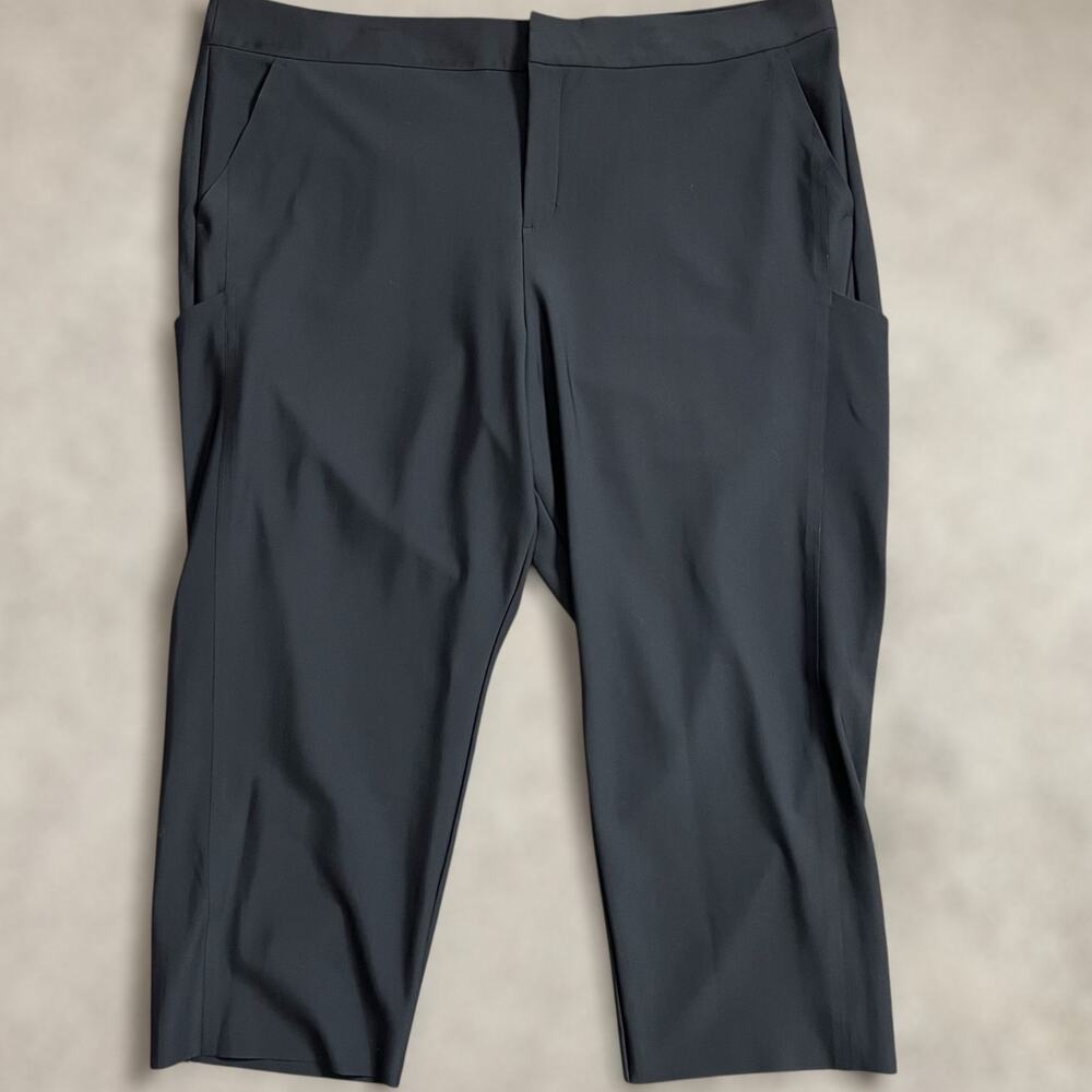 Athleta Stellar Straight Crop Pants 26 Womens Plus Size Black 3X Travel Work
